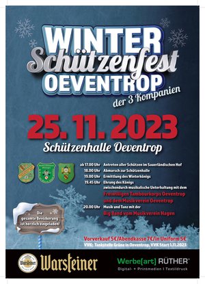 Winterschützenfest 23 Plakat